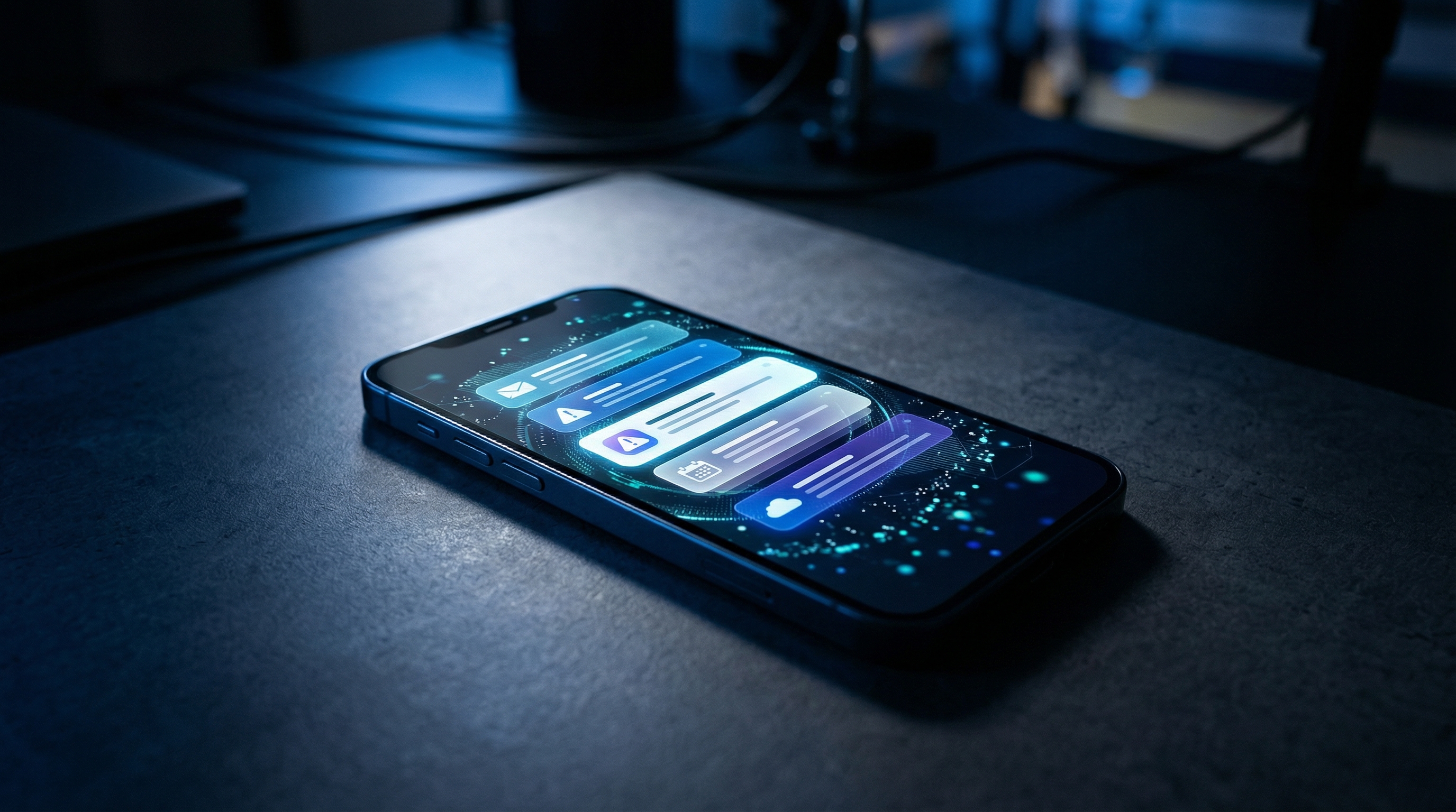 Smartphone notification showing an AI agent suggestion for organizing trip details and reservations.