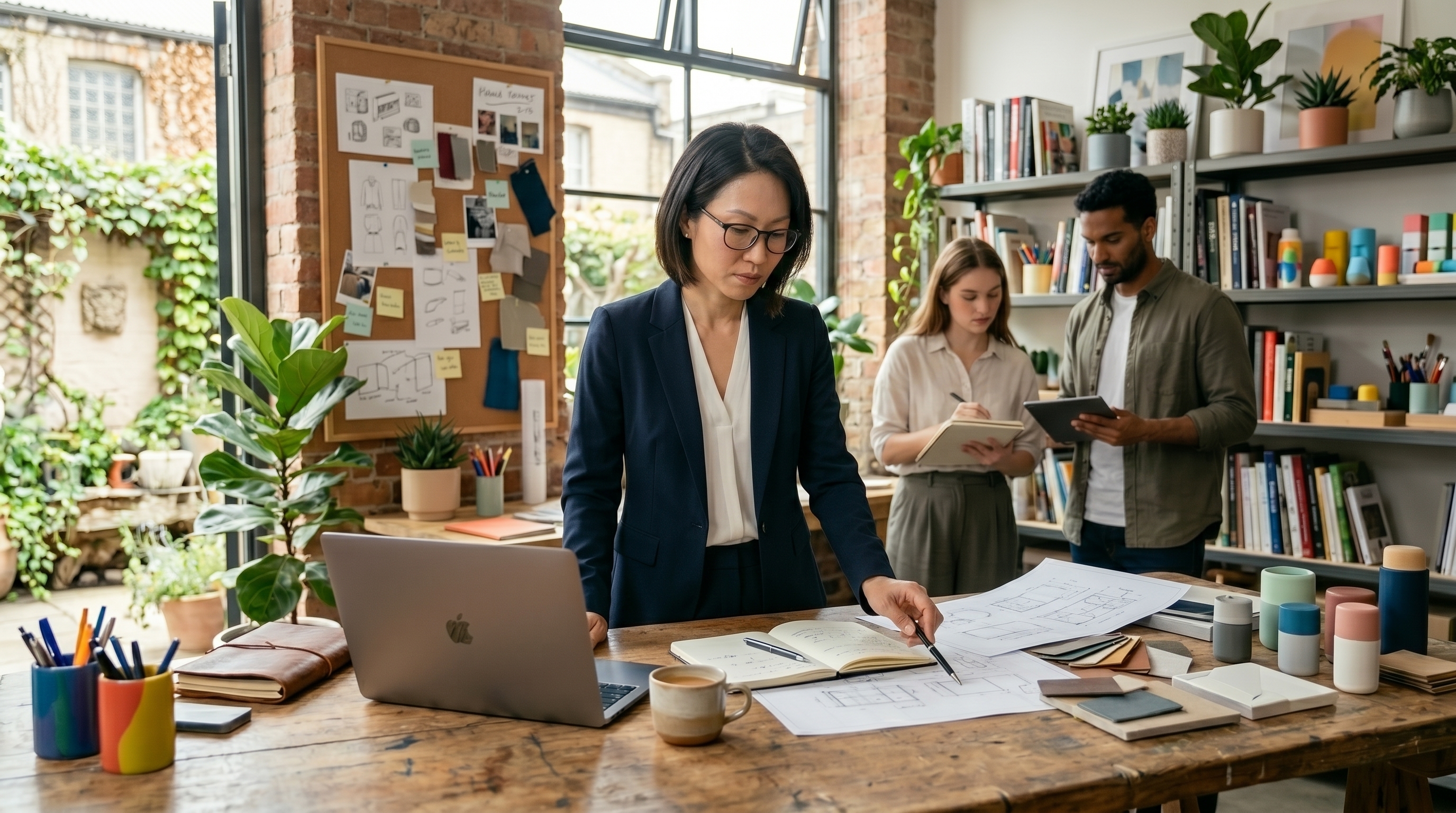 Finance team working on quarterly close process with AI-assisted reporting
