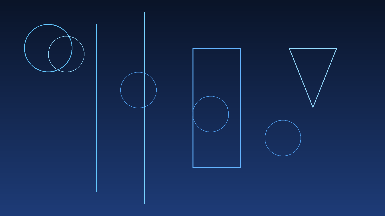 Technology aesthetic with blue geometric patterns and depth