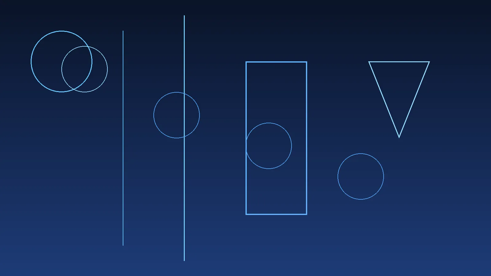 Technology aesthetic with blue geometric patterns and depth
